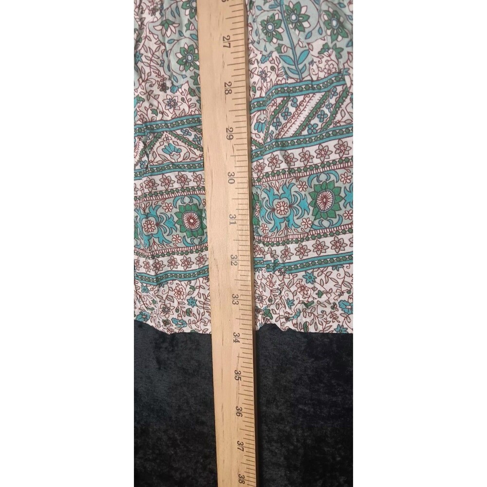 Boho High Waisted Button Up Maxi Skirt Small Micro Floral Cottagecore Prairie - Picture 8 of 11